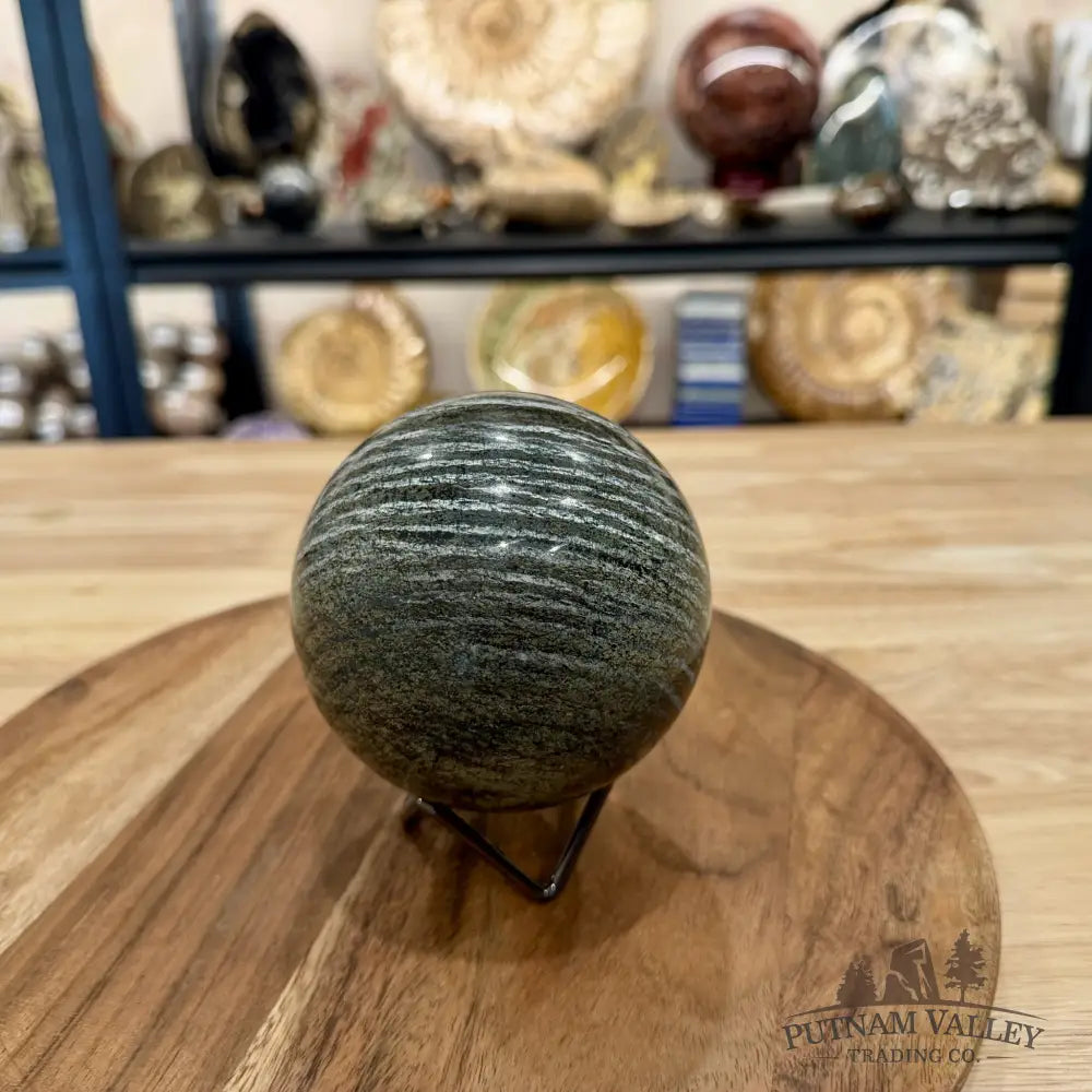 Green Zebra Jasper Sphere 3.89’’ | South Africa - Sphere