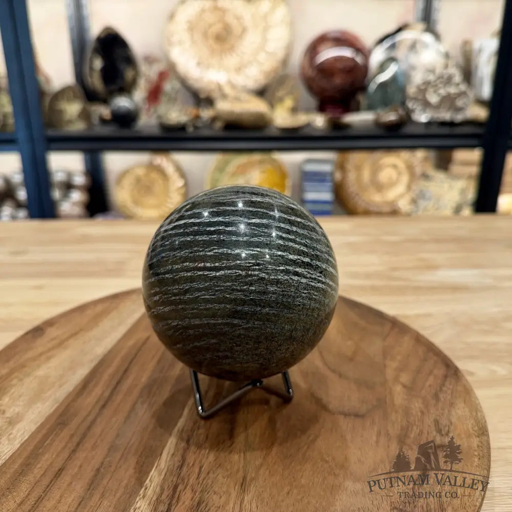 Green Zebra Jasper Sphere 3.89’’ | South Africa - Sphere