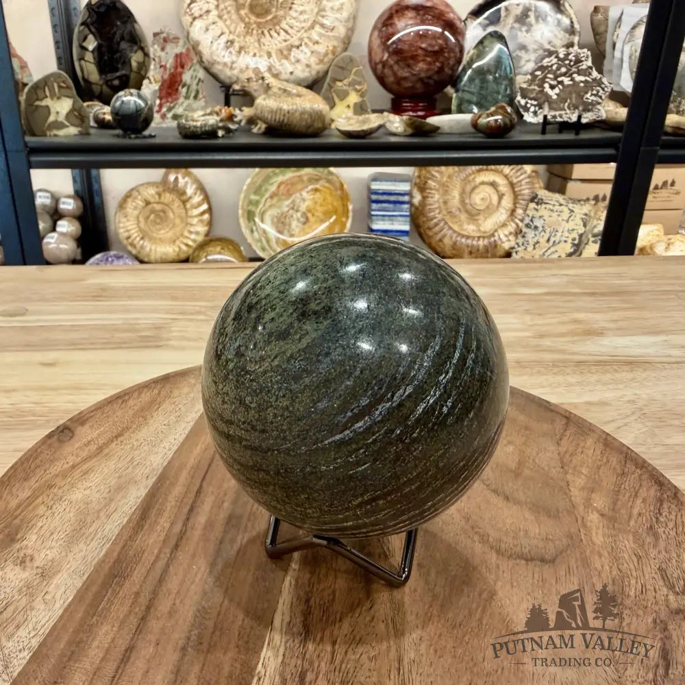 Green Zebra Jasper Sphere 3.89’’ | South Africa - Sphere