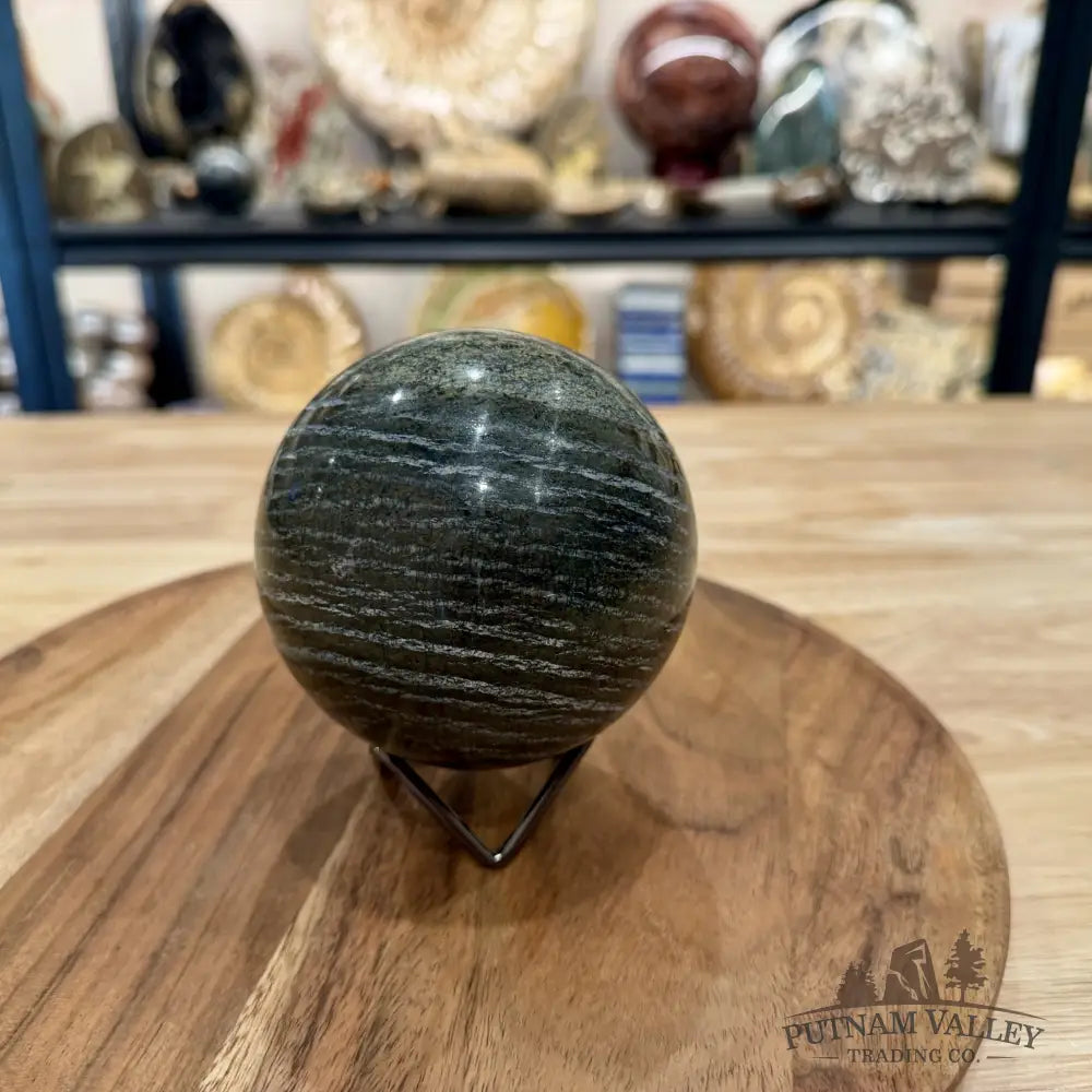 Green Zebra Jasper Sphere 3.89’’ | South Africa - Sphere