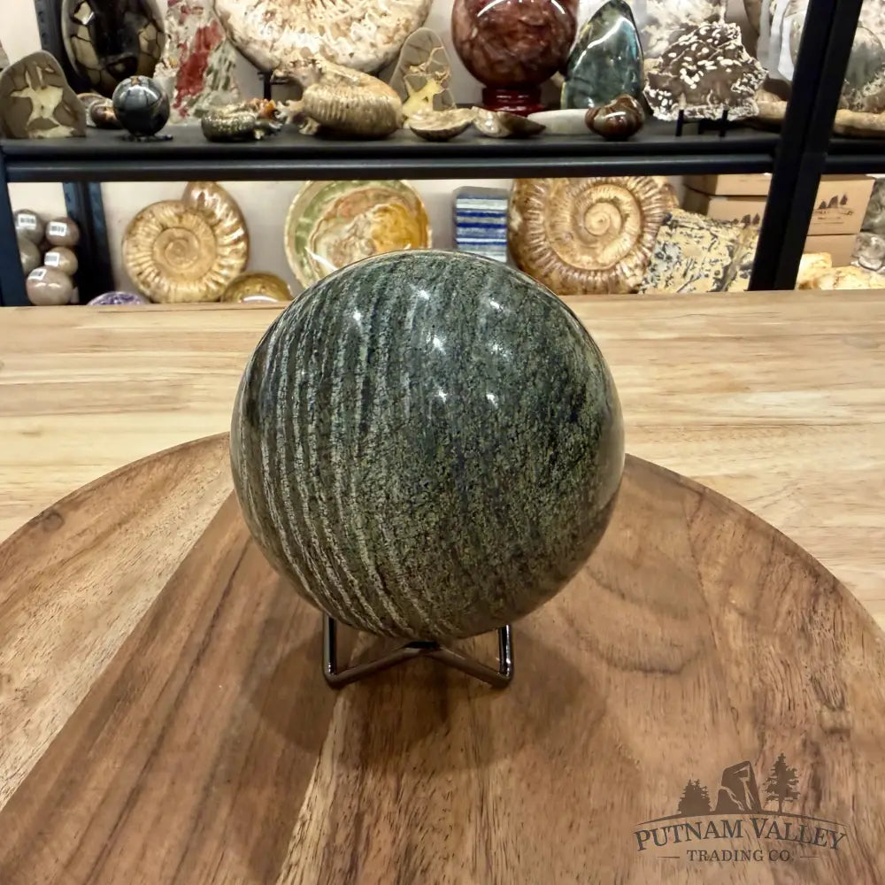 Green Zebra Jasper Sphere 3.89’’ | South Africa - Sphere