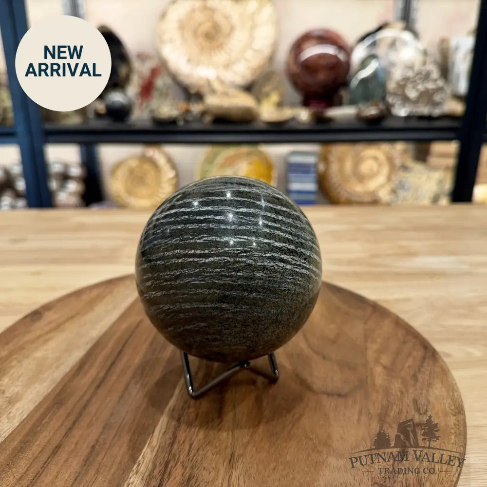 Green Zebra Jasper Sphere 3.89’’ | South Africa - Sphere