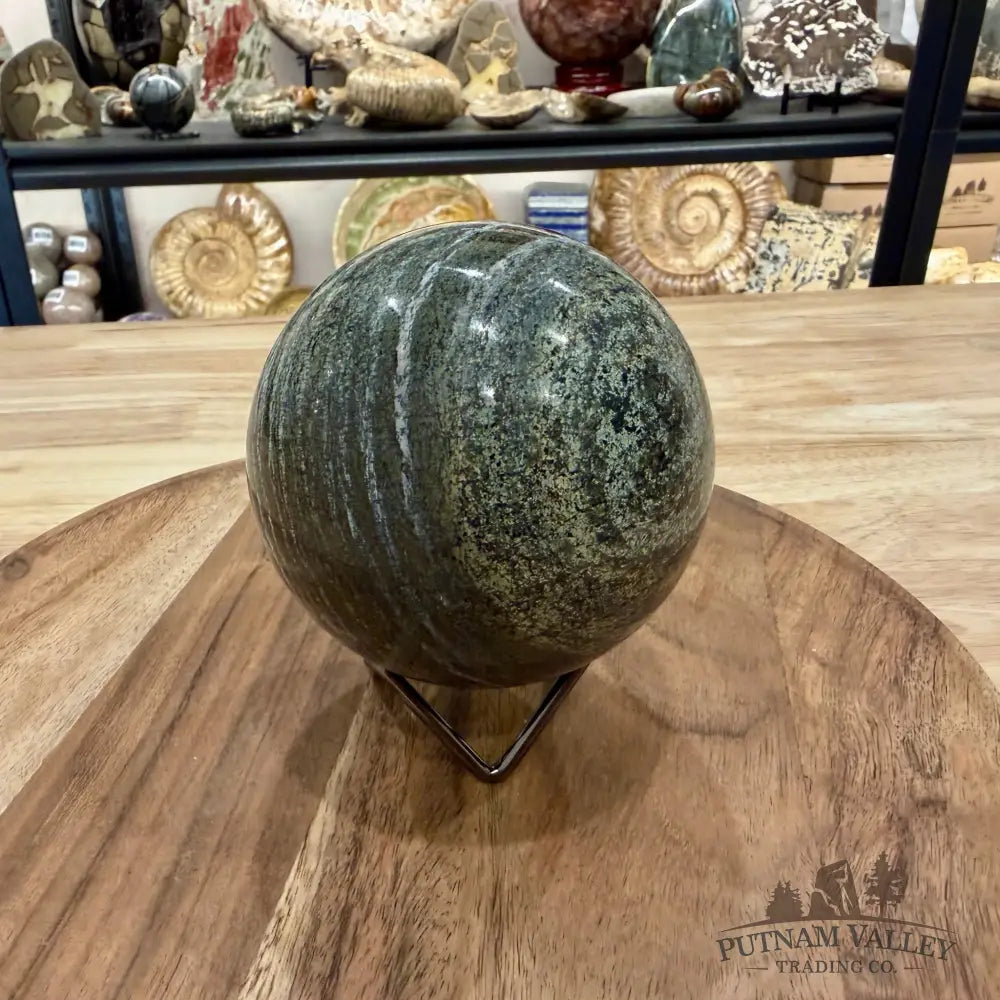 Green Zebra Jasper Sphere 3.89’’ | South Africa - Sphere