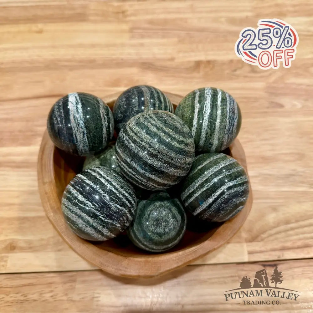 Green Zebra Jasper Spheres 1.8’’ - 1.99’’ Sphere