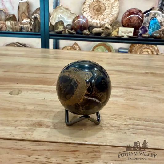 Hand-Carved Bolivian Stromatolite Sphere 2.38’’ - Sphere