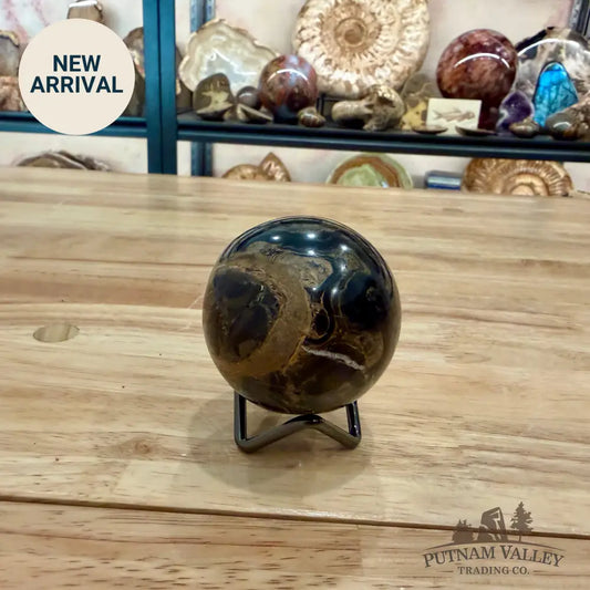 Hand-Carved Bolivian Stromatolite Sphere 2.38’’ - Sphere