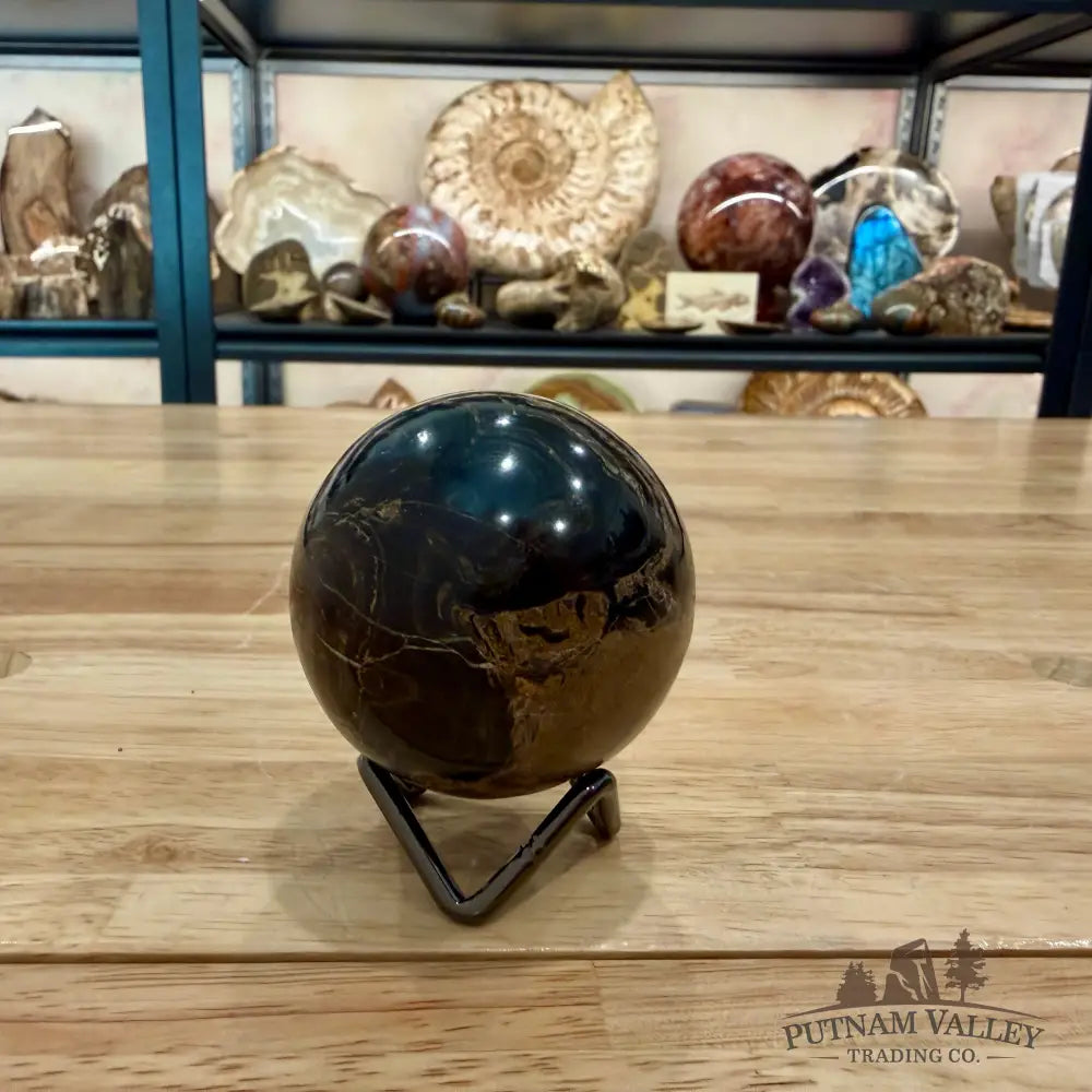 Hand-Carved Bolivian Stromatolite Sphere 2.38’’ - Sphere