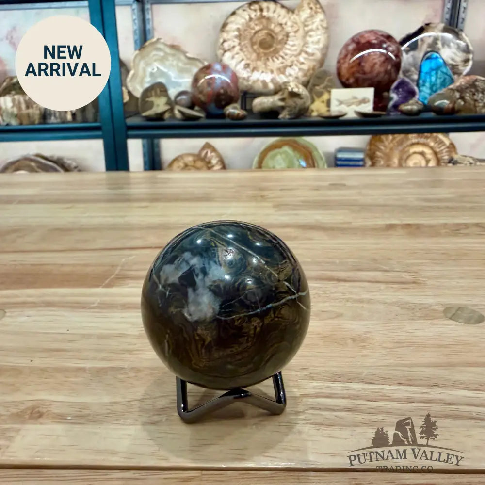 Hand-Carved Bolivian Stromatolite Sphere 2.39’’ - Sphere