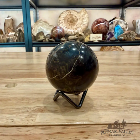 Hand-Carved Bolivian Stromatolite Sphere 2.45’’ - Sphere