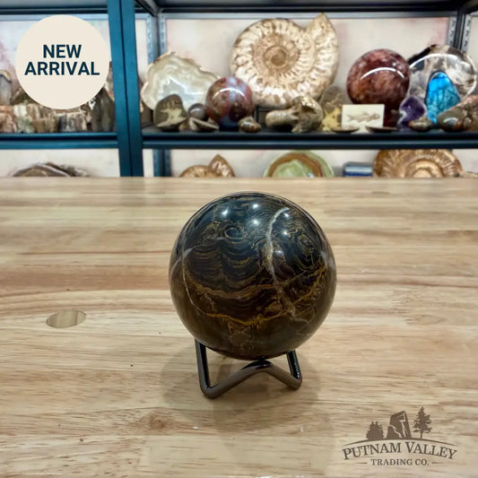 Hand-Carved Bolivian Stromatolite Sphere 2.45’’ - Sphere
