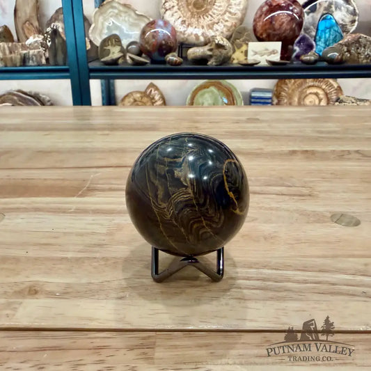 Hand-Carved Bolivian Stromatolite Sphere 2.53’’ - Sphere