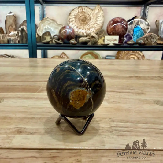 Hand-Carved Bolivian Stromatolite Sphere 2.53’’ - Sphere