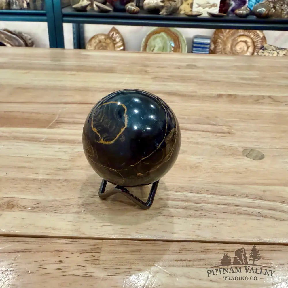 Hand-Carved Bolivian Stromatolite Sphere 2.53’’ - Sphere