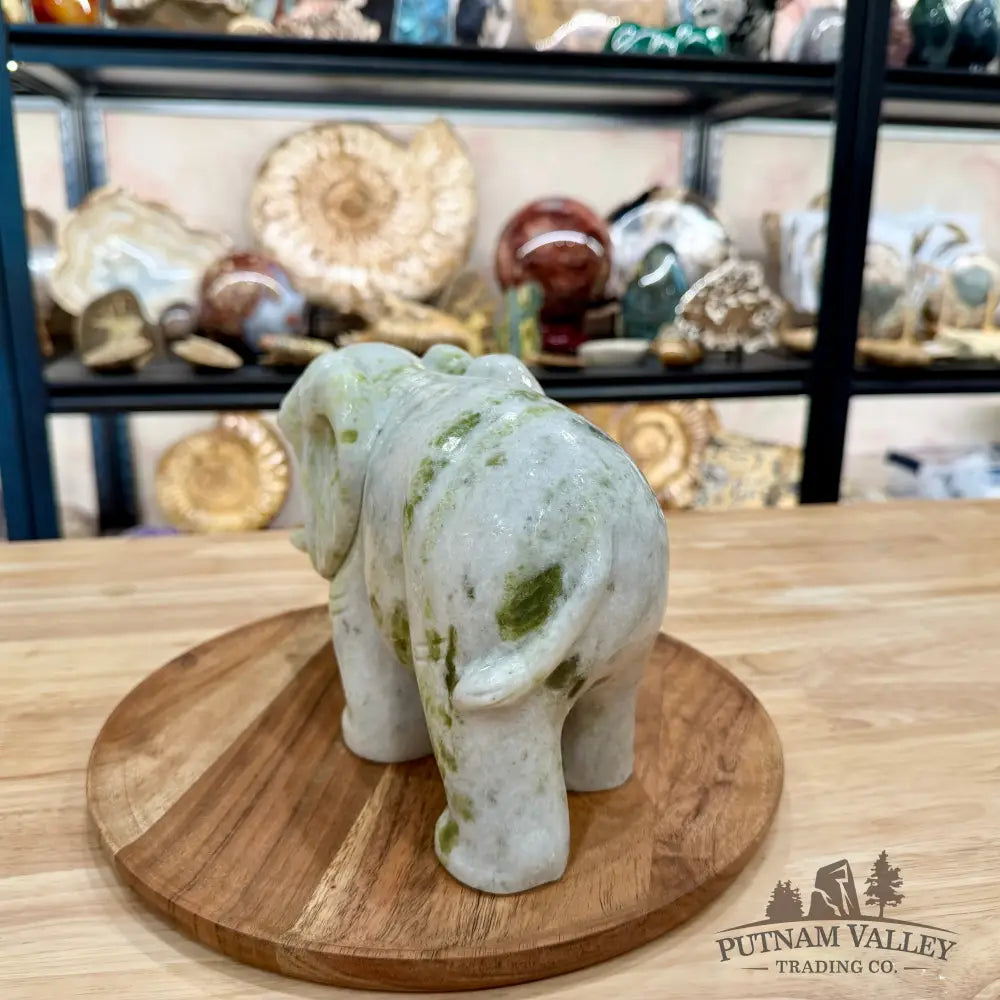 Hand-Carved Lantian Jade Elephant | 11.26lb - Sculpture