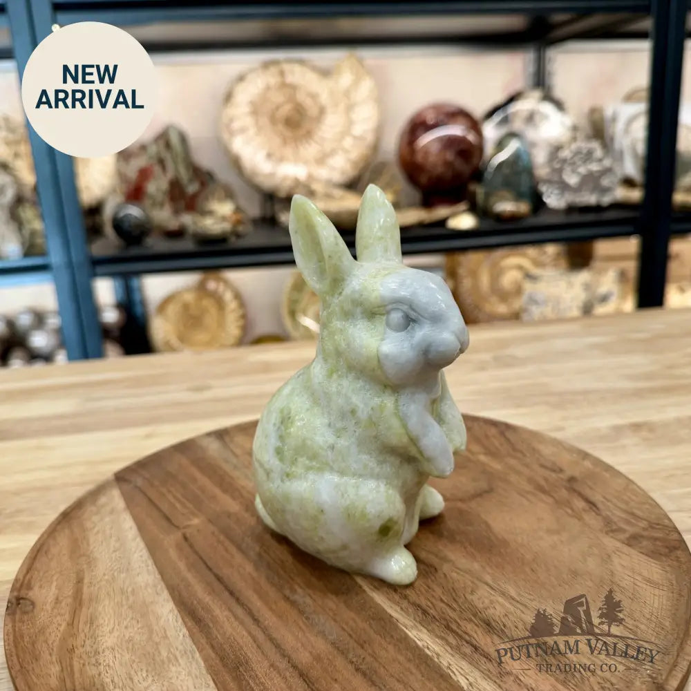 Hand-Carved Lantian Jade Rabbit 3 - Sculpture