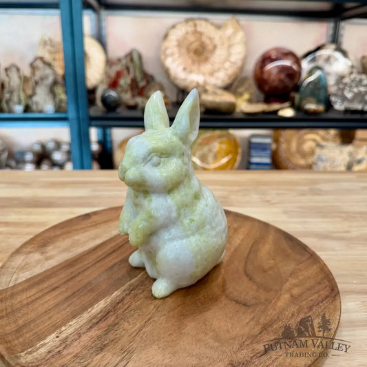 Hand-Carved Lantian Jade Rabbit 1 - Sculpture
