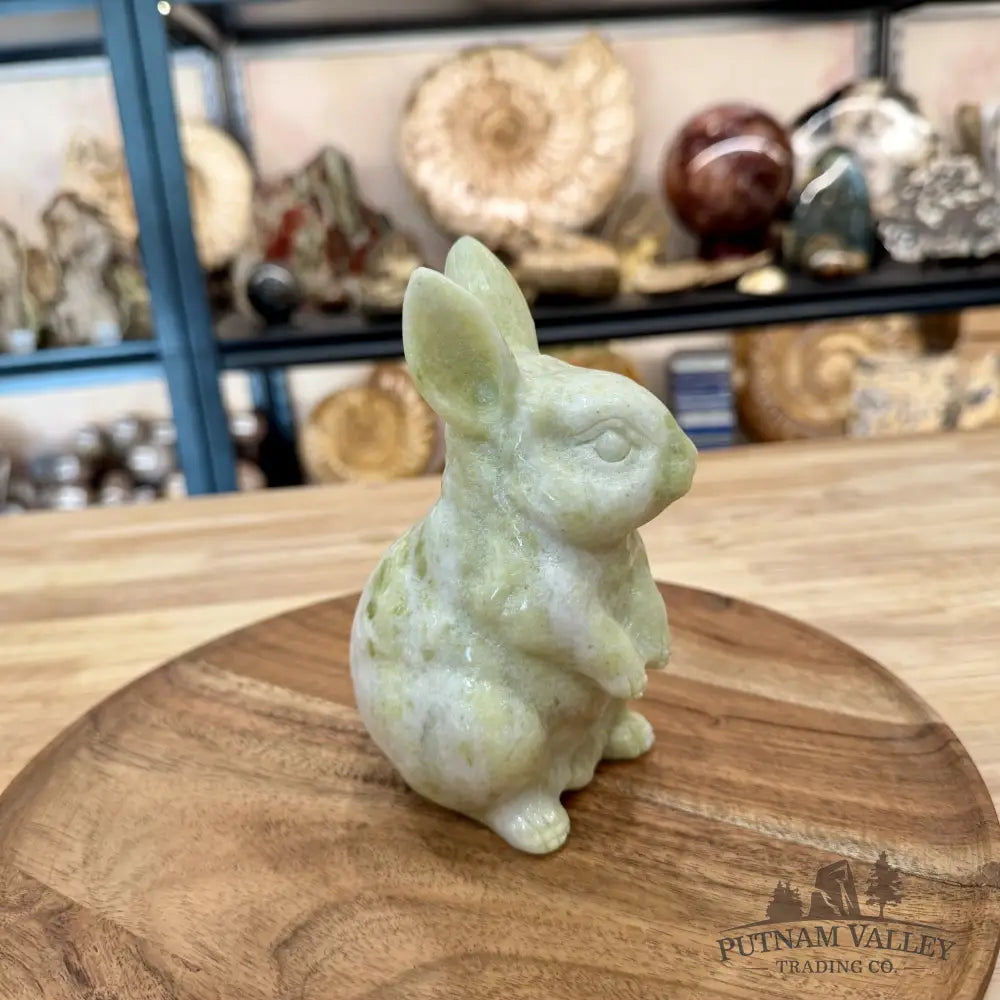 Hand-Carved Lantian Jade Rabbit 2 - Sculpture