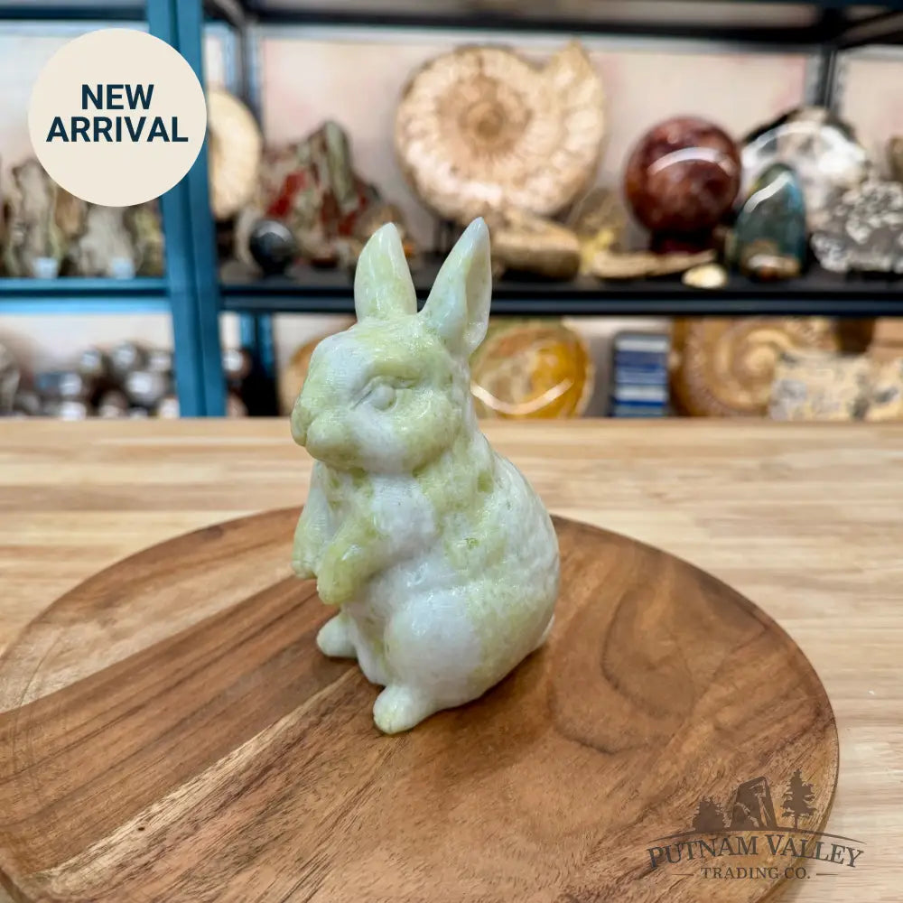 Hand-Carved Lantian Jade Rabbit 1 - Sculpture