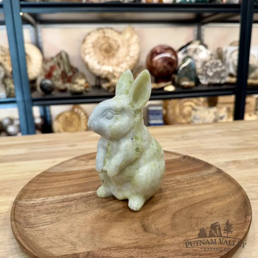 Hand-Carved Lantian Jade Rabbit 3 - Sculpture