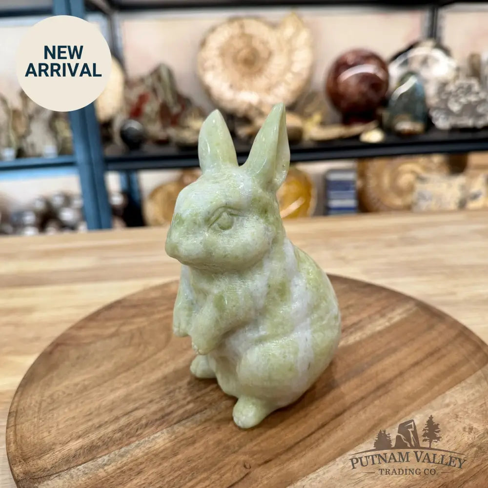 Hand-Carved Lantian Jade Rabbit 2 - Sculpture