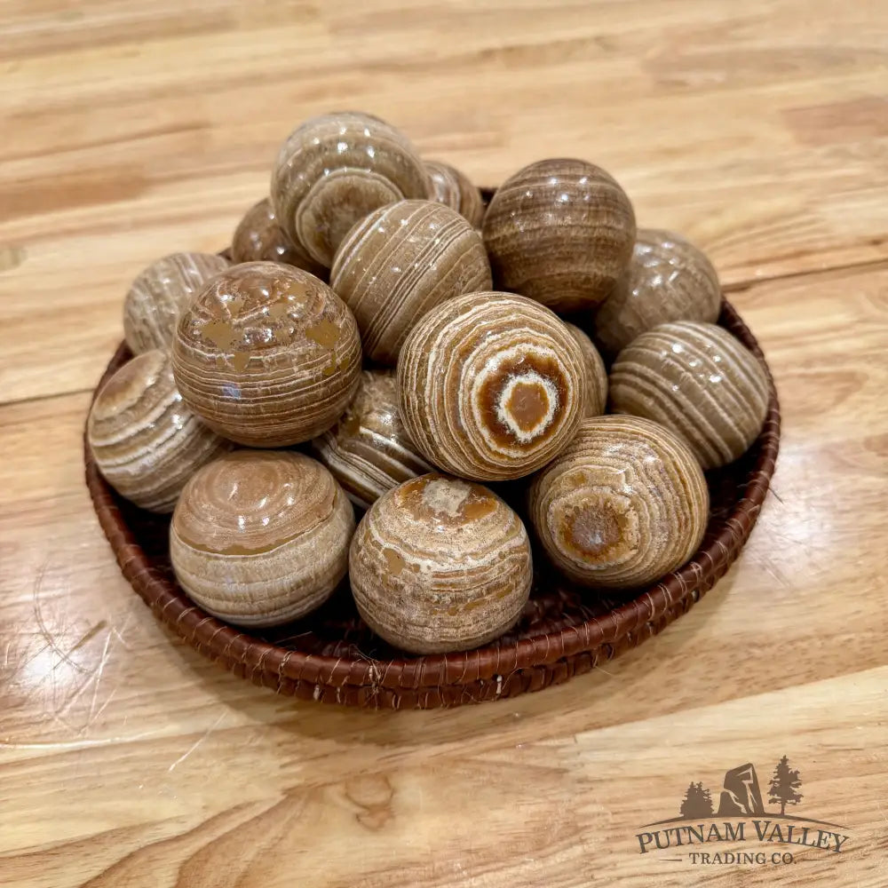 Brown Banded Aragonite Spheres Sphere
