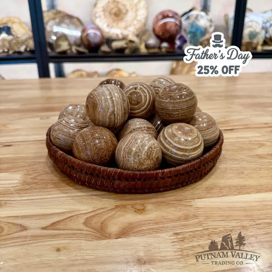 Brown Banded Aragonite Spheres Sphere