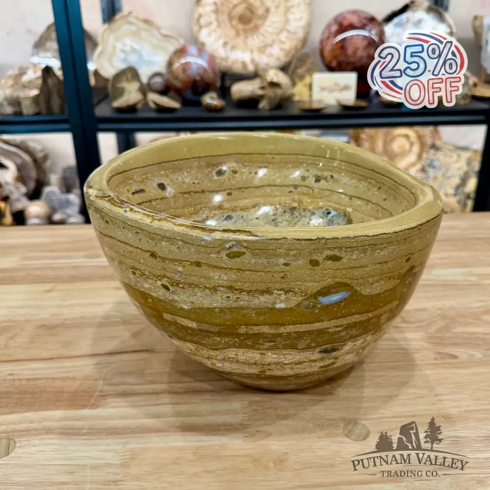 Hand-Carved Ocean Jasper Bowl 10.5’’ | 25.94 lbs - Bowl