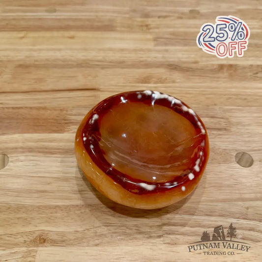 Handcrafted Carnelian Dish 5.14’’ Bowl