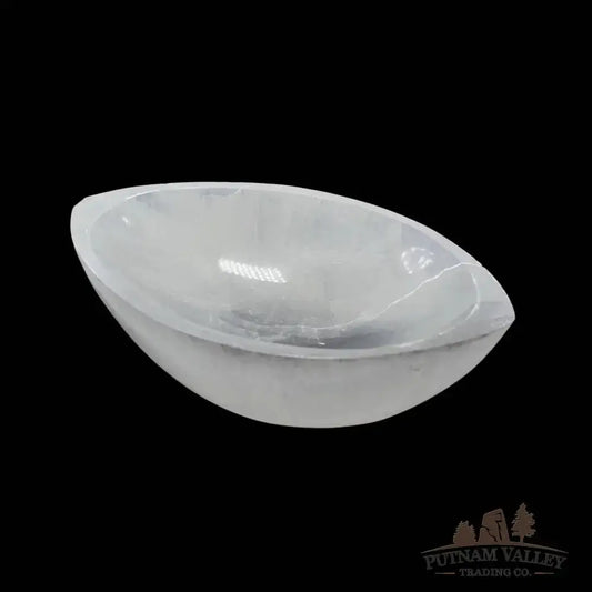 Handcrafted Eye Shaped Selenite Bowl - Putnam Valley Trading Co.