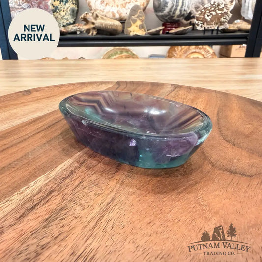 Handcrafted Fluorite Dish 4.24’’ - Bowl