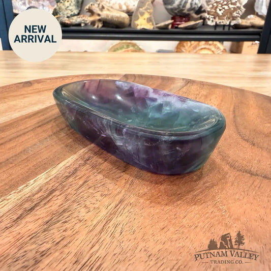 Handcrafted Fluorite Dish 4.62’’ - Bowl