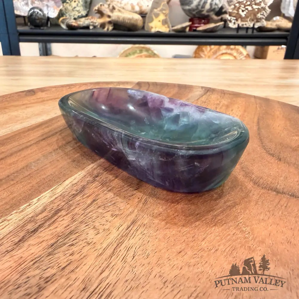 Handcrafted Fluorite Dish 4.62’’ - Bowl