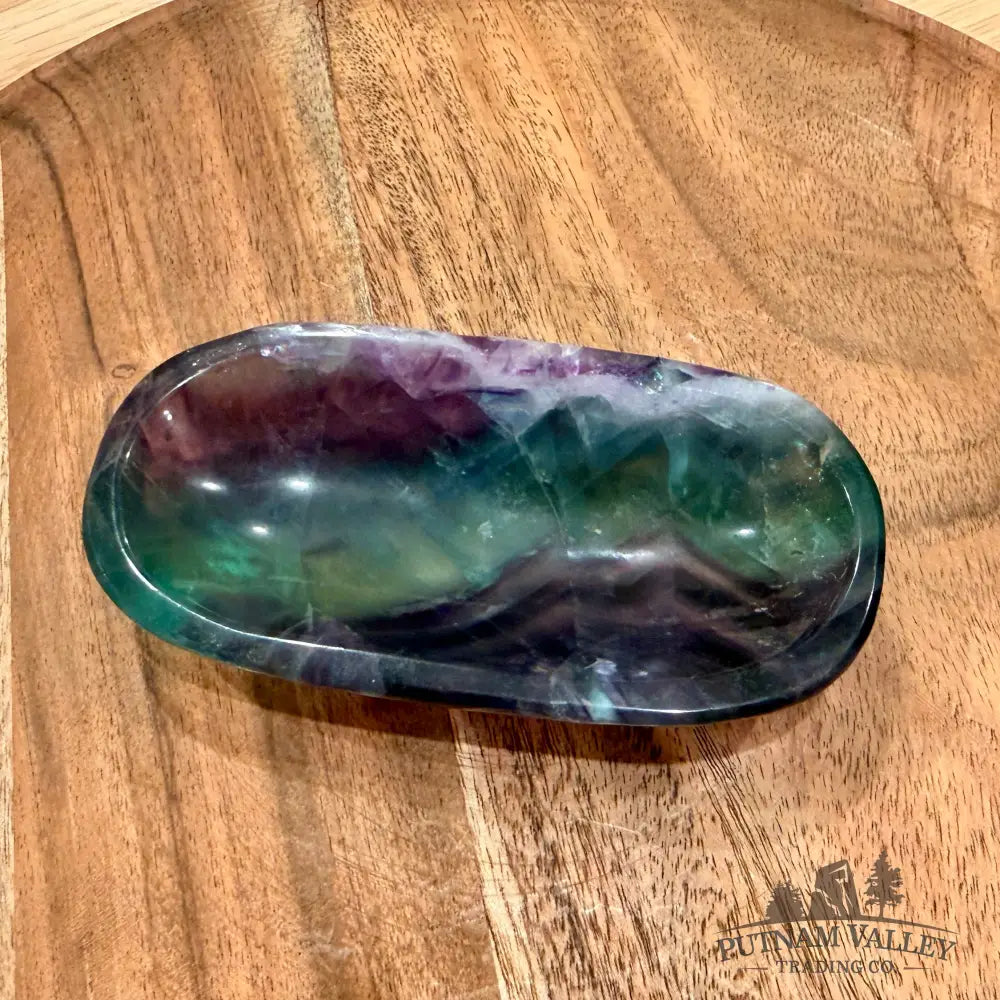Handcrafted Fluorite Dish 4.62’’ - Bowl