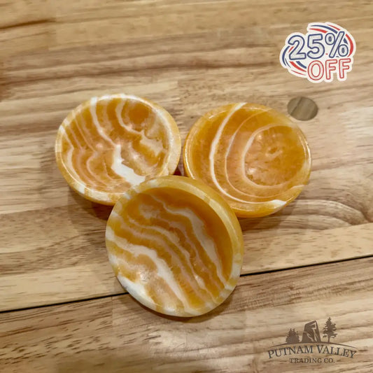 Handcrafted Honey Calcite Bowls 2.6’’ Bowl