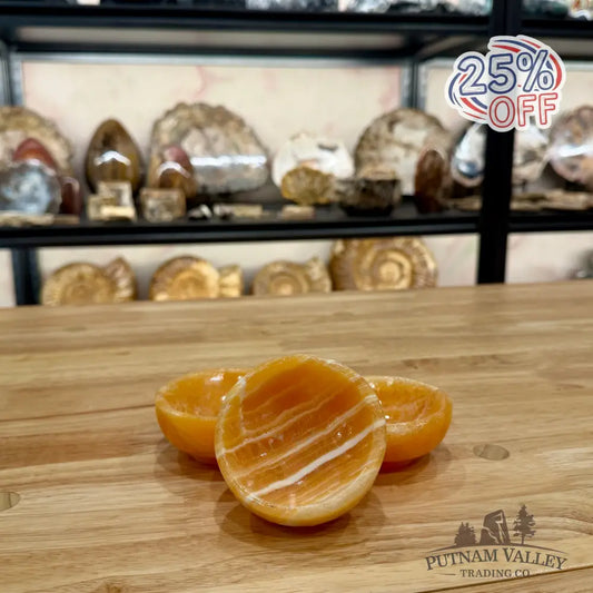Handcrafted Honey Calcite Bowls 3’’ Bowl