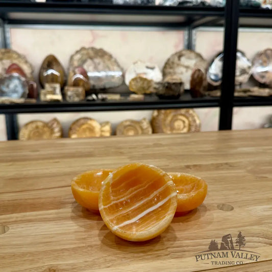 Handcrafted Honey Calcite Bowls 3’’ Bowl