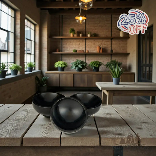 Handcrafted Jet Black Obsidian Bowls 2.6’’ Bowl