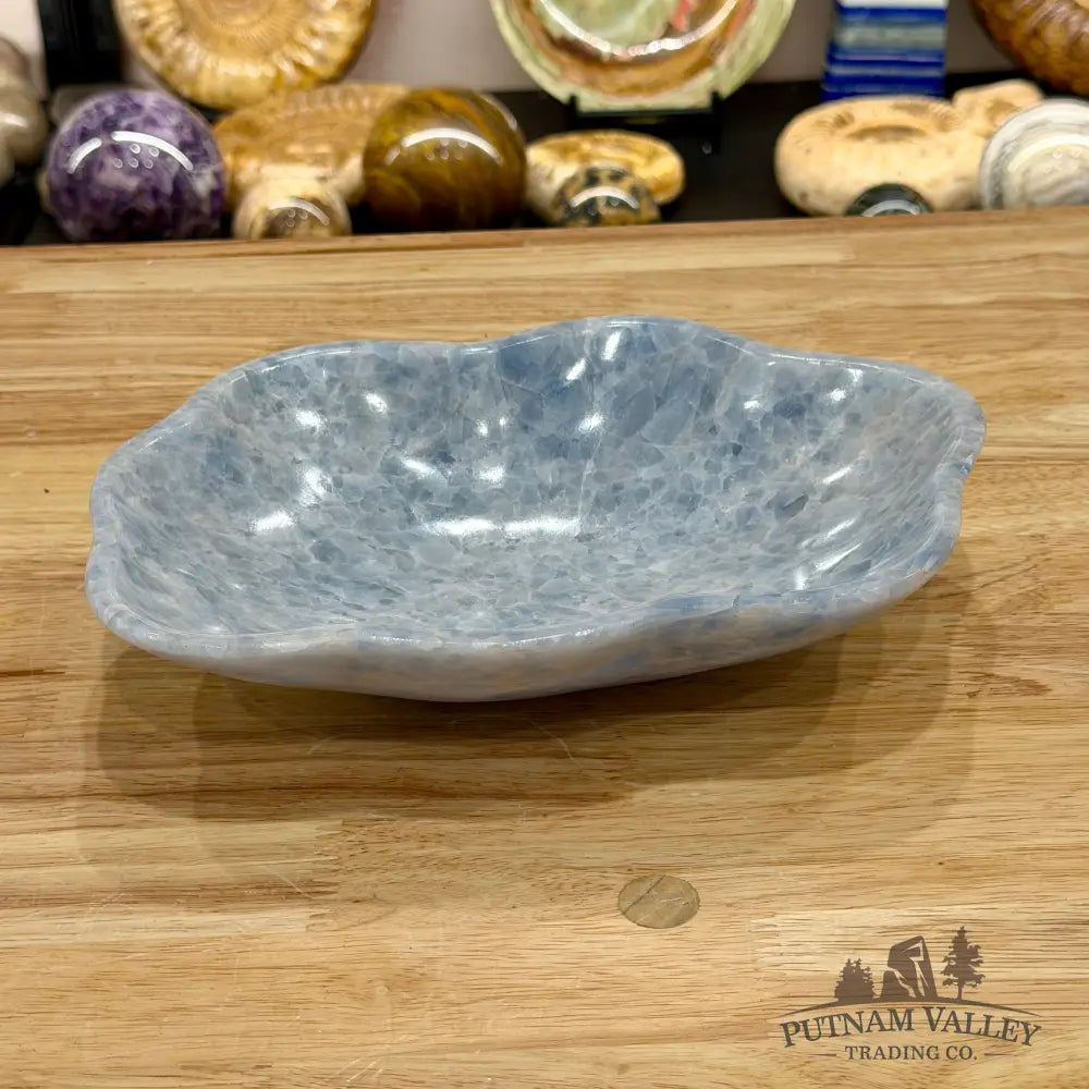 Mexican Blue Calcite Bowl 10’’ - Bowl