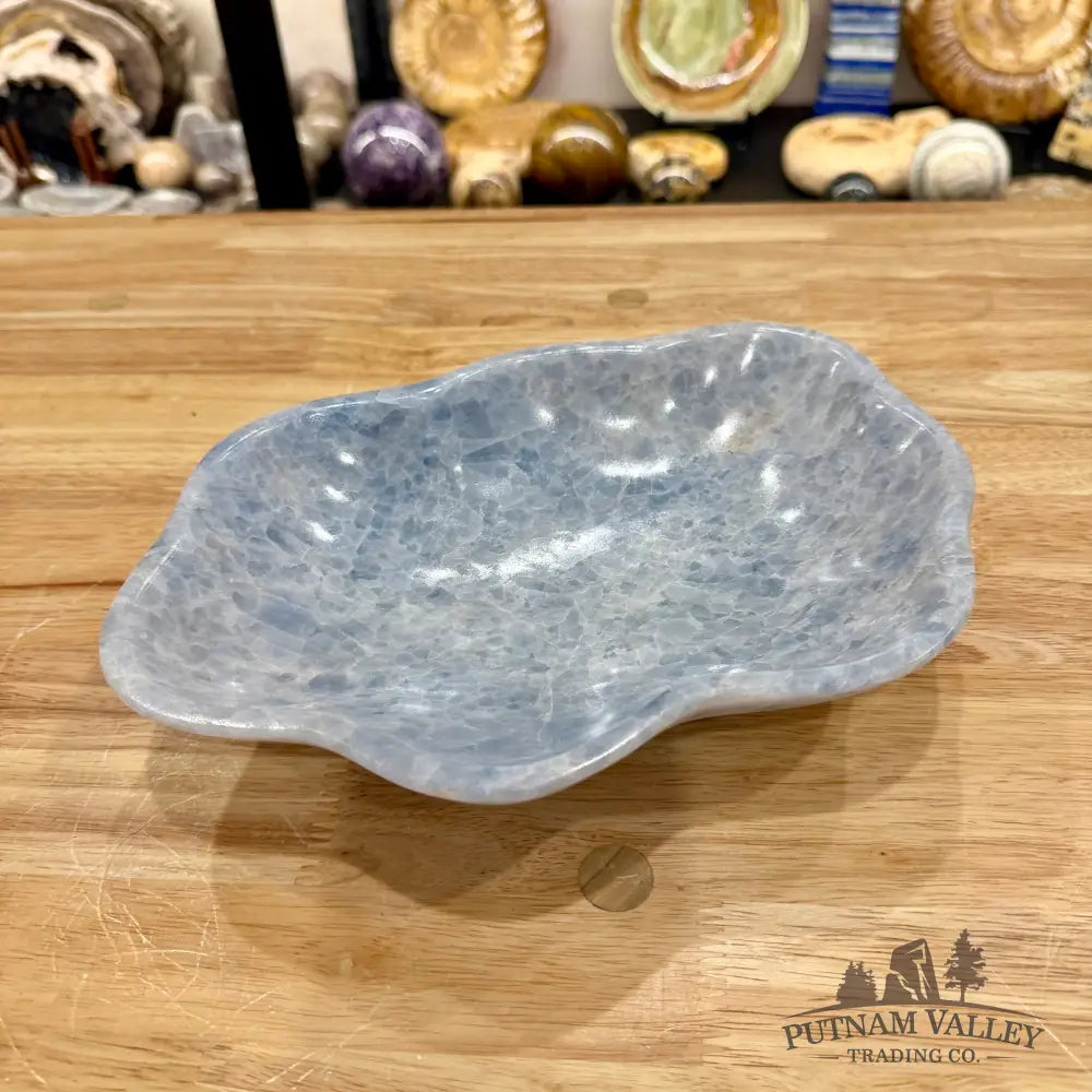 Mexican Blue Calcite Bowl 10’’ - Bowl