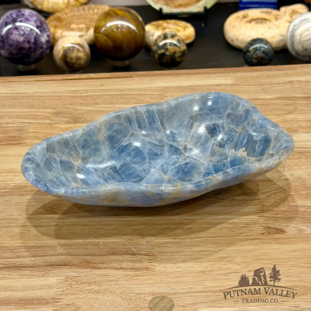 Mexican Blue Calcite Bowl 9.5’’ - Bowl
