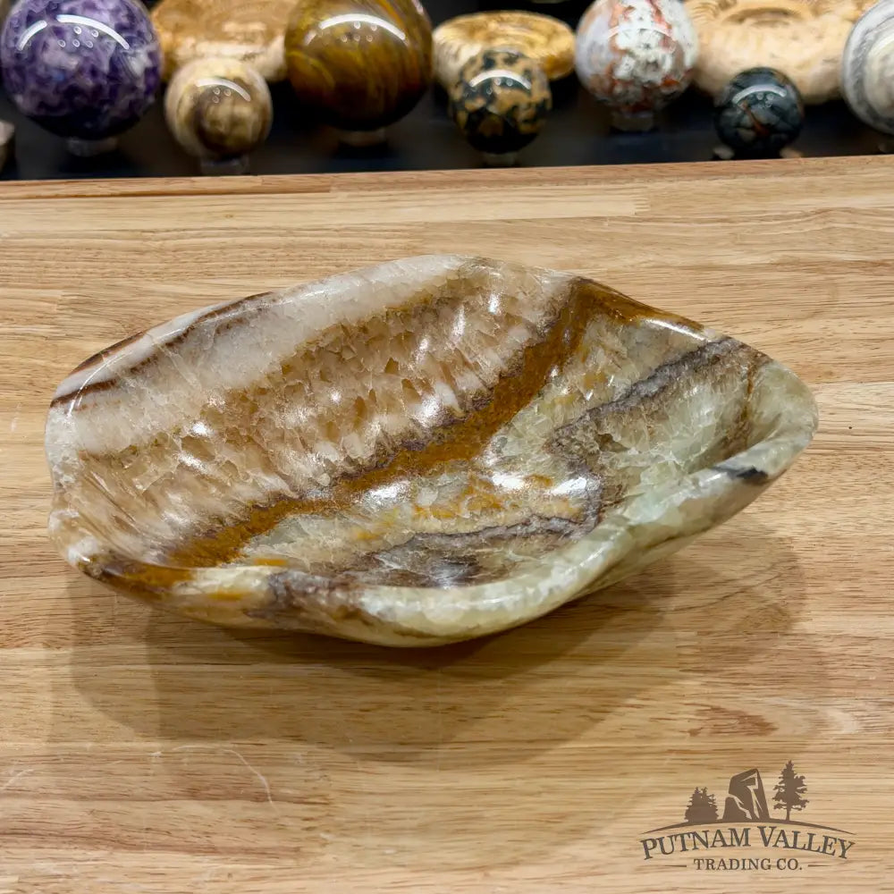 Handcrafted Mexican Pistachio Onyx Bowl 8.35’’ - Bowl