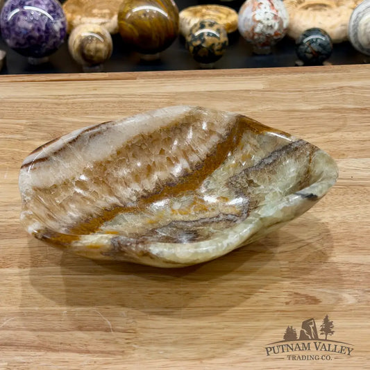 Handcrafted Mexican Pistachio Onyx Bowl 8.35’’ - Bowl