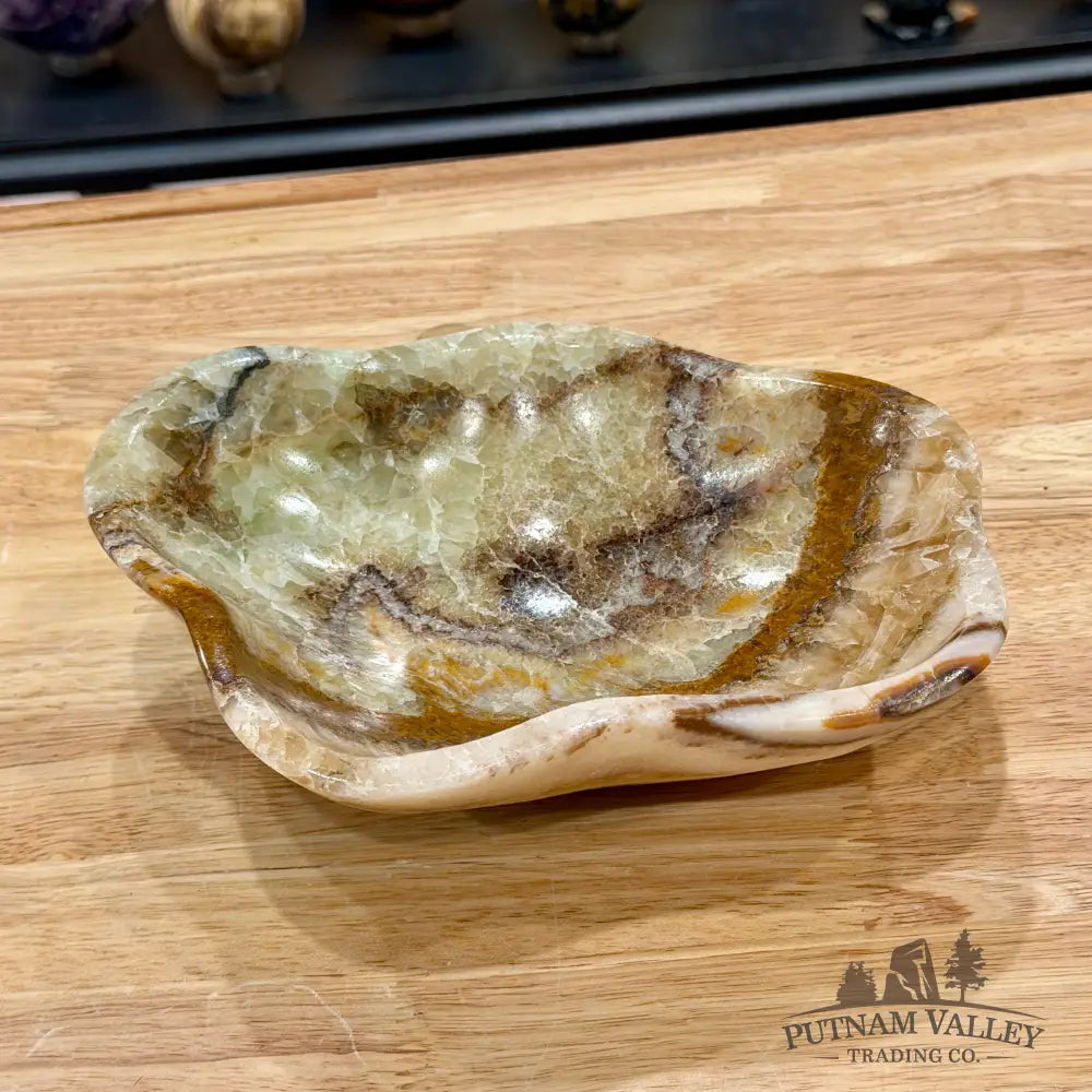 Handcrafted Mexican Pistachio Onyx Bowl 8.35’’ - Bowl