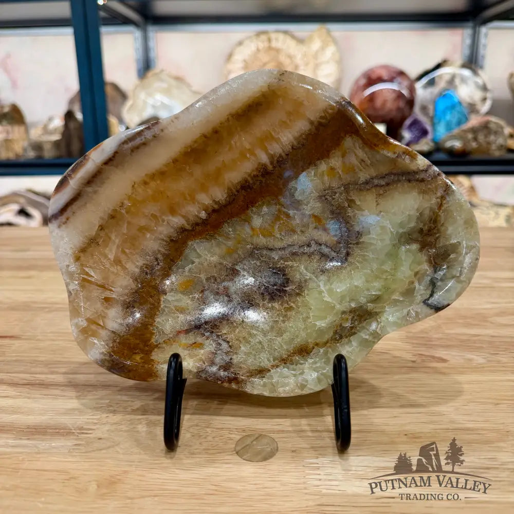 Handcrafted Mexican Pistachio Onyx Bowl 8.35’’ - Bowl