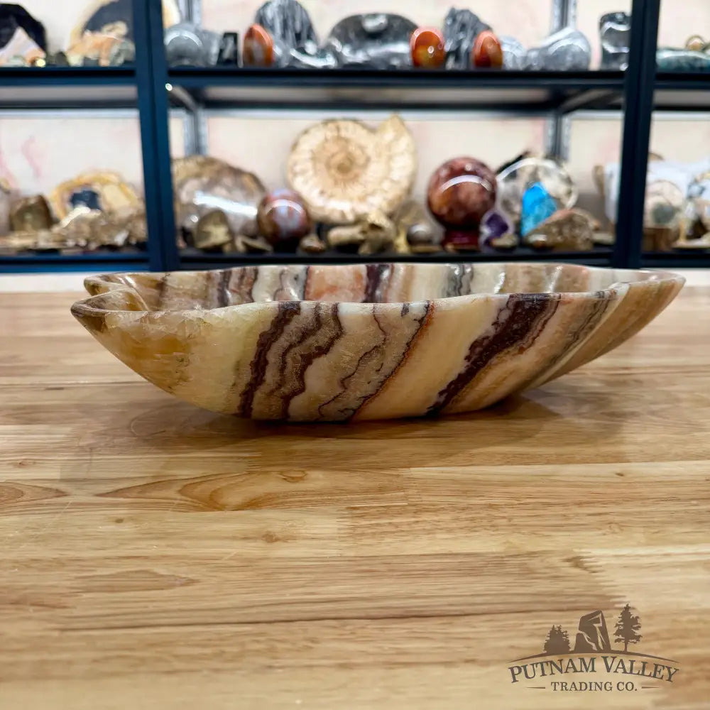 Mexican Red Serpentine Decorative Bowl 15’’ Bowl