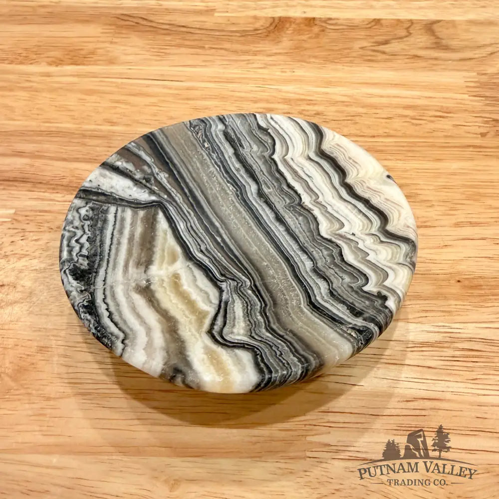 Handcrafted Mexican Zebra Onyx Dish 3.84’’ Plate