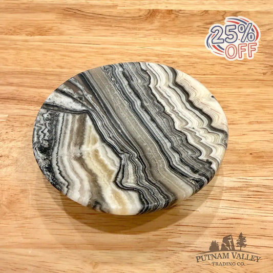 Handcrafted Mexican Zebra Onyx Dish 3.84’’ Plate