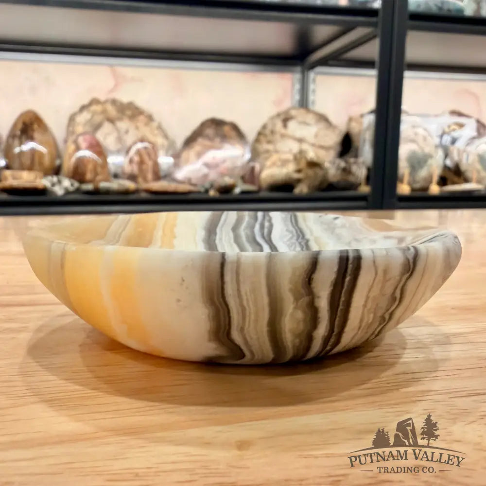 Handcrafted Mexican Zebra Onyx Dish 3.9’’ Plate