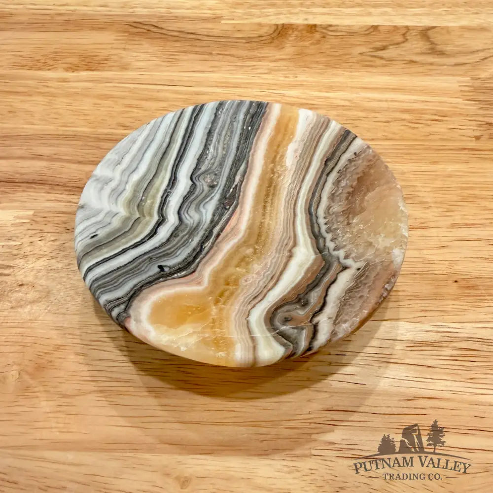 Handcrafted Mexican Zebra Onyx Dish 3.94’’ Plate