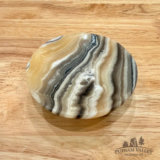 Handcrafted Mexican Zebra Onyx Dish 3.95’’ Plate